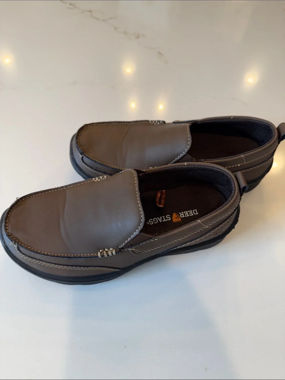 Deer Stags Boy’s Brown Slip-On Casual Loafers